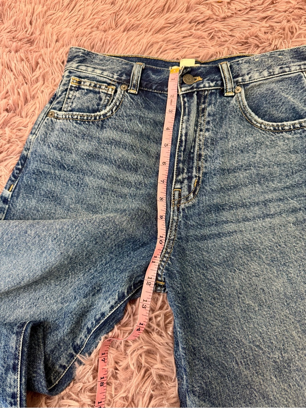 Madewell High-Rise Wide-Leg Jeans in Medium Blue Wash Size 25 - Picture 6 of 12